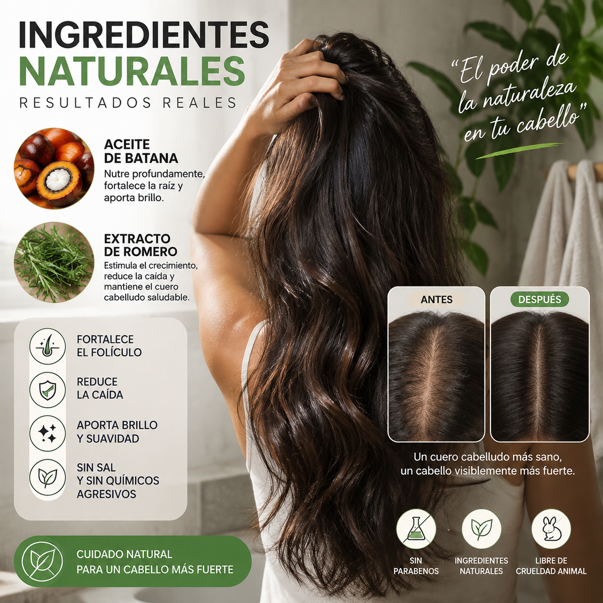 Shampoo Batana Crecimiento Cabello